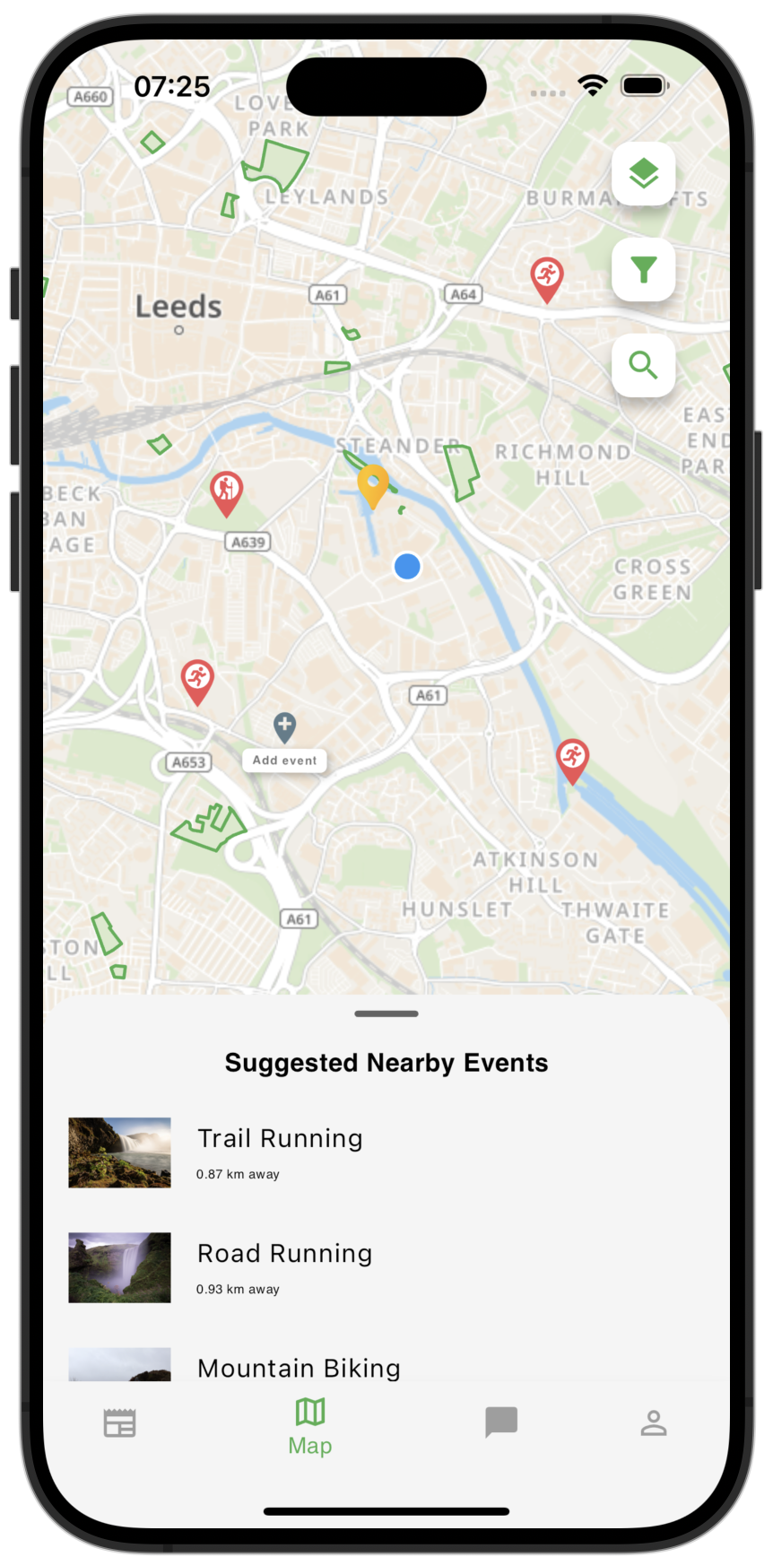 Map screen screenshot